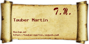 Tauber Martin névjegykártya